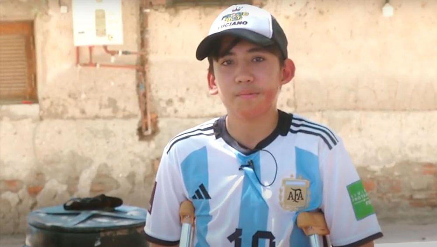 Entidades piden ayuda para que Luciano tenga su pierna ortopeacutedica