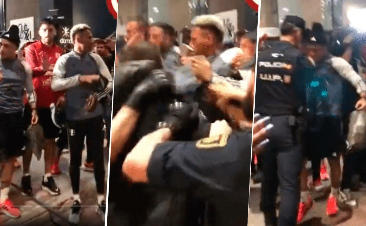 Jugadores de la Seleccioacuten de Peruacute fueron golpeados por la policiacutea de Espantildea