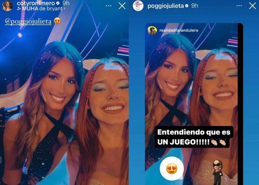iexclImpensado Coti Romero y Julieta Poggio se reconciliaron tras el final de Gran Hermano