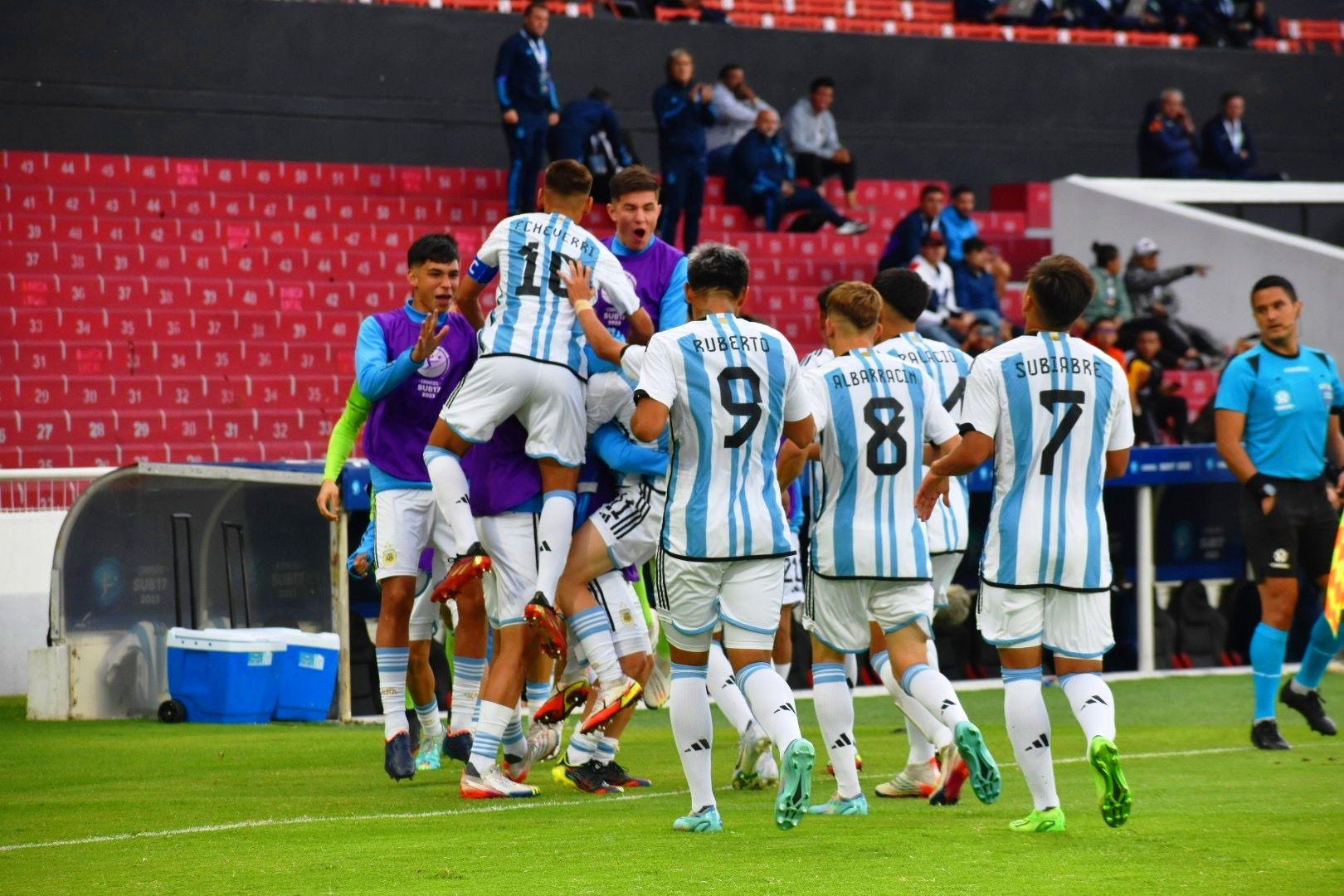 El Sub-17 de Argentina se despertoacute y derrotoacute a Venezuela en el Sudamericano