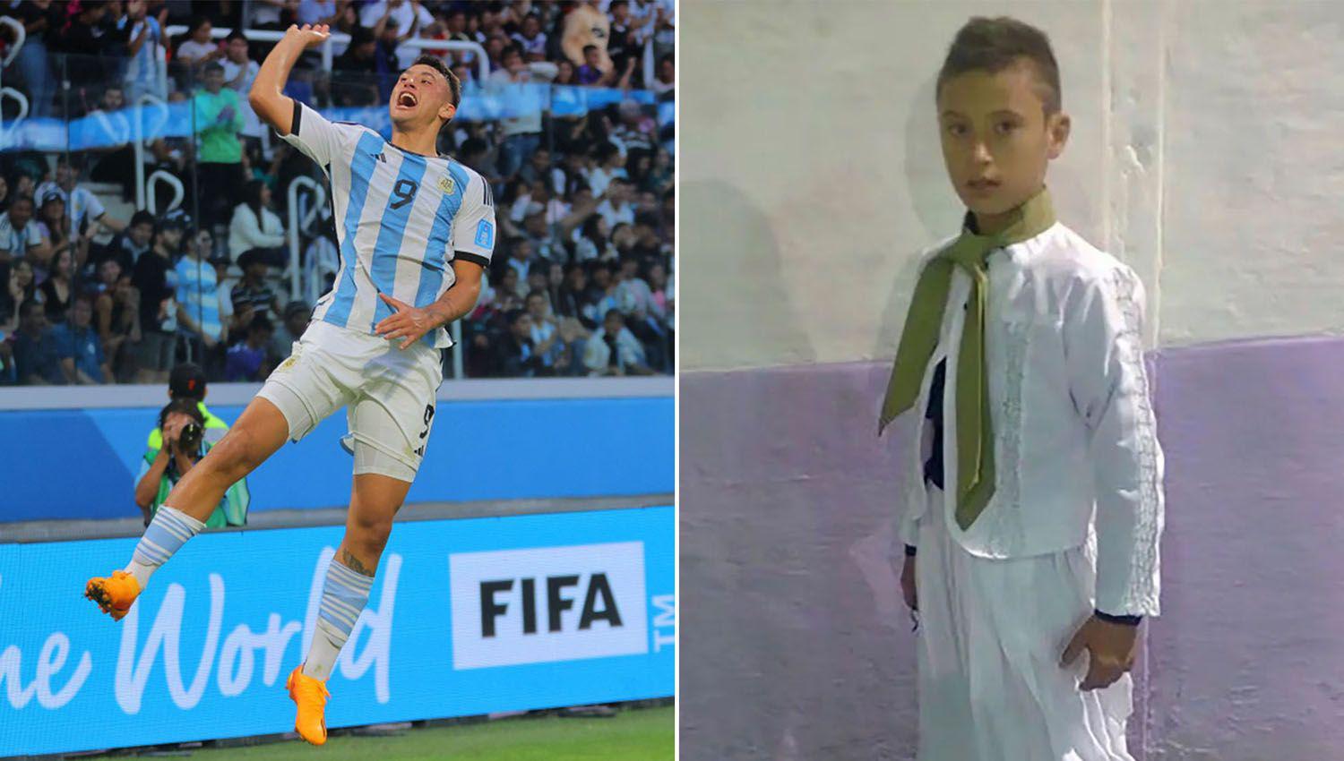 La historia detraacutes del festejo bailando malambo de Alejo Veacuteliz el goleador de la Argentina
