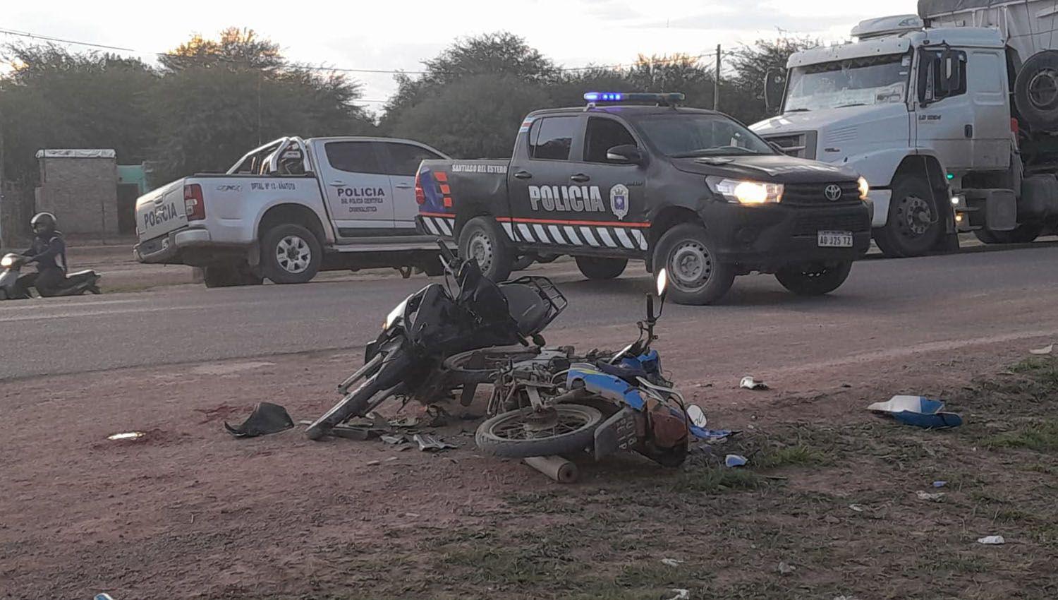 VIOLENTO ACCIDENTE Dos motociclistas chocaron de frente