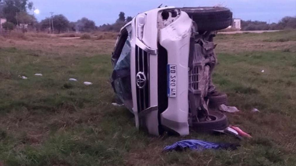 Vuelco en la Ruta 34- el ministro de Produccioacuten se accidentoacute en su camioneta