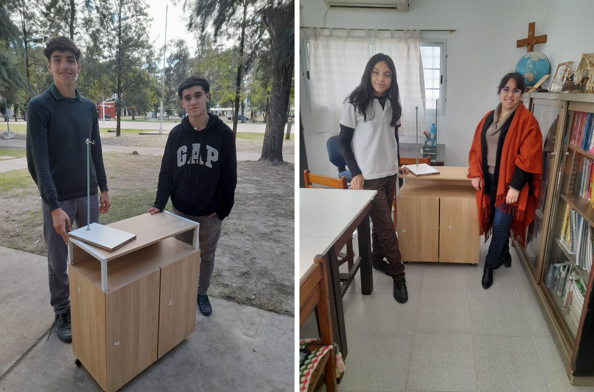 El colegio Hermano Hermas donoacute un mobiliario al Instituto Laura Vicuntildea
