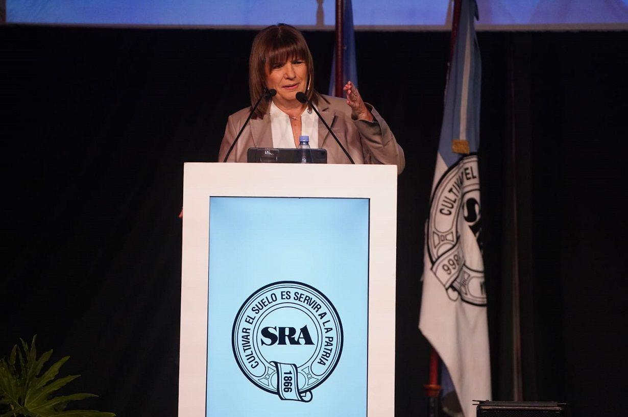 Bullrich en La Rural- fuerte apoyo al campo y anuncio de un plan de gobierno para el sector