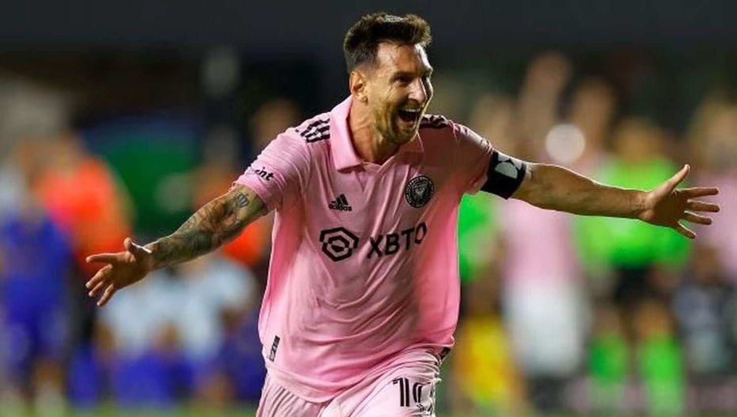 Con otro gol de Lionel Messi Inter Miami goleoacute a Charlotte y estaacute en semis