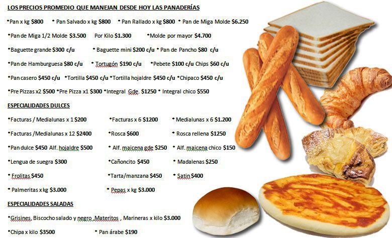 El pan promedia los 800 y las facturas superan los 1000 por media docena