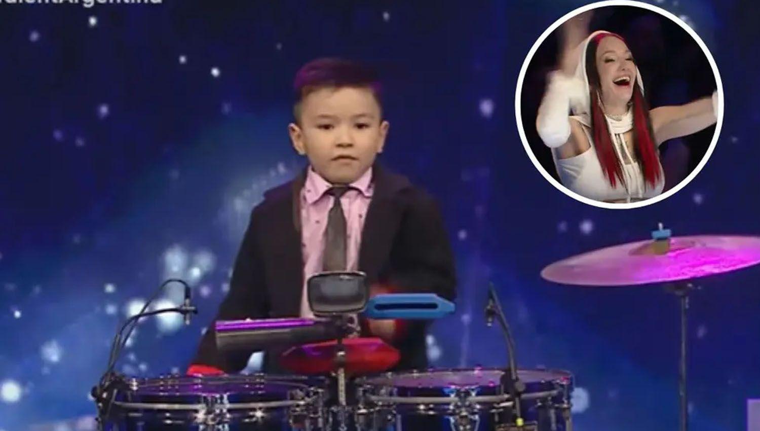 Aythan Valentiacuten Arias se lucioacute con sus timbales y sorprendioacute al jurado de GotTalentArgentina