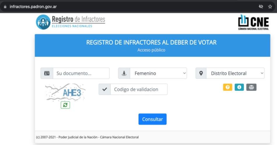 Sitio web simula ser registro de infractores extrae datos y concreta estafas