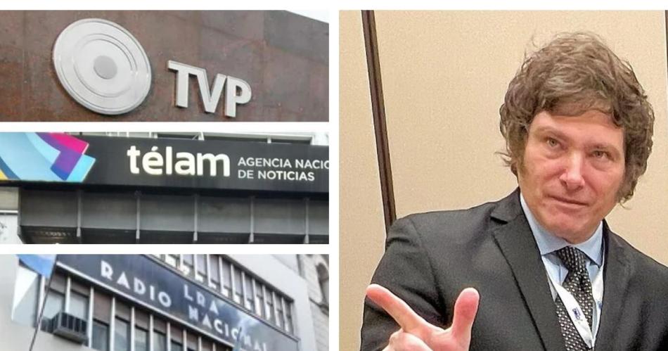 Milei aseguroacute que privatizaraacute YPF TV Puacuteblica Radio Nacional y la agencia Teacutelam
