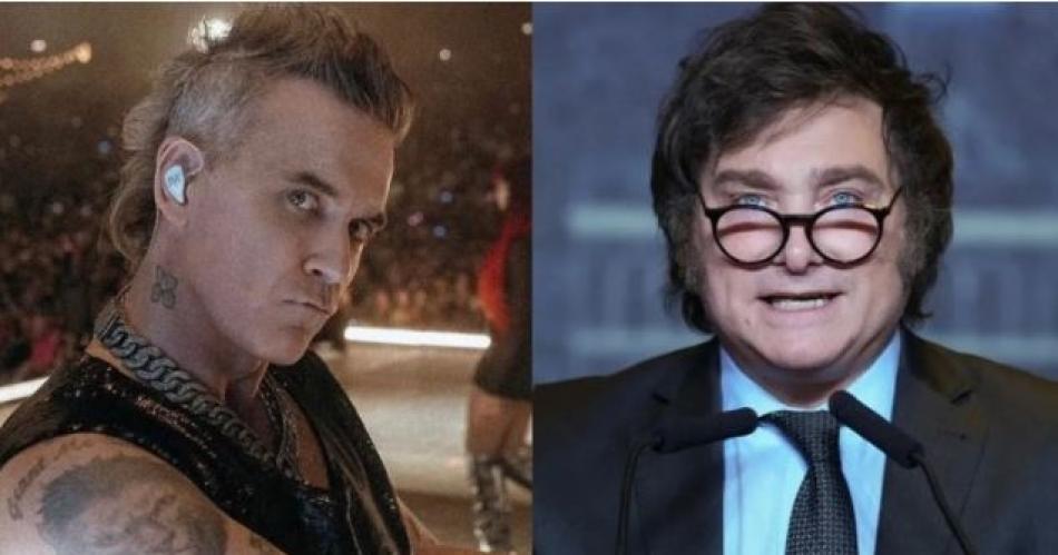 VIDEO Robbie Williams habloacute sobre Javier Milei durante un show en Australia