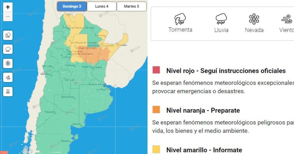 Santiago con dos alertas meteoroloacutegicas- por vientos y tormentas fuertes