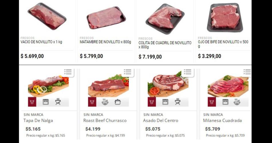 La carne vacuna volvioacute a subir entre 700 y 900 por corte y el asado llegoacute a 5500