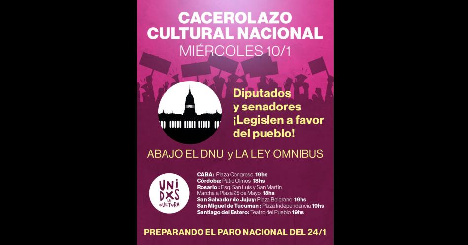 Santiago del Estero adhiere al Cacerolazo Cultural Nacional