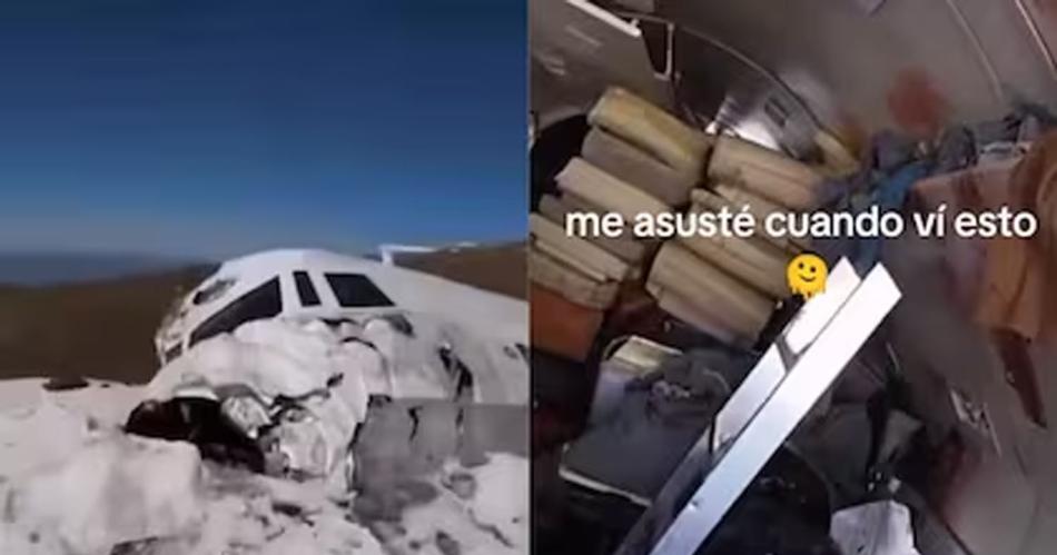 VIRAL- Un esquiador se encontroacute con el avioacuten estrellado de La sociedad de la nieve