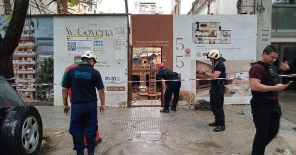 Terrible derrumbe de una obra en Caballito- buscan atrapados entre los escombros