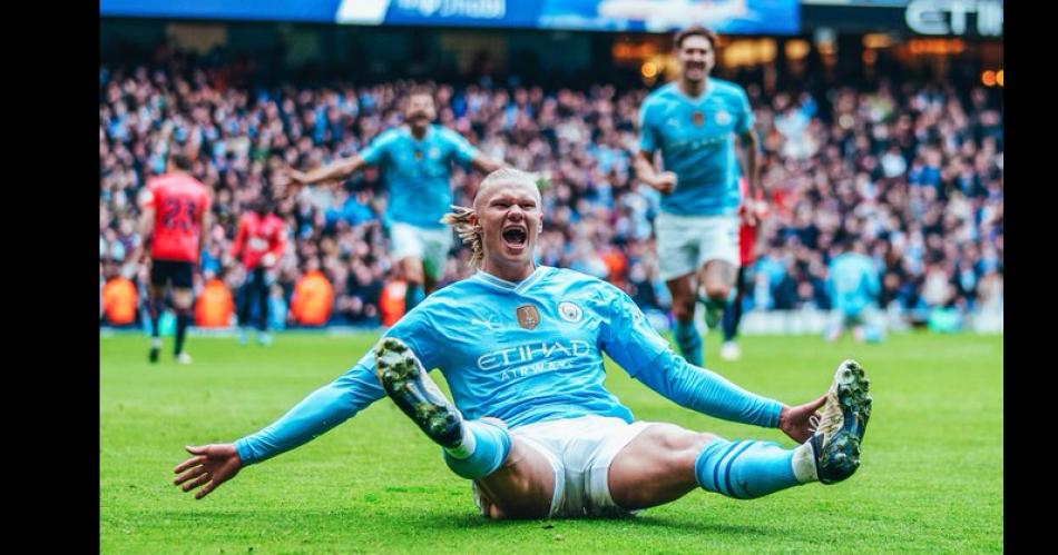 Erling Haaland no perdonó en el �rea y le dio tres puntos de oro a los ciudadanos