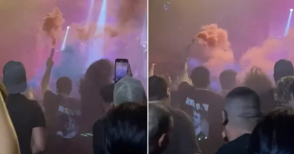 No aprenden maacutes- prendieron dos bengalas durante un recital en un boliche