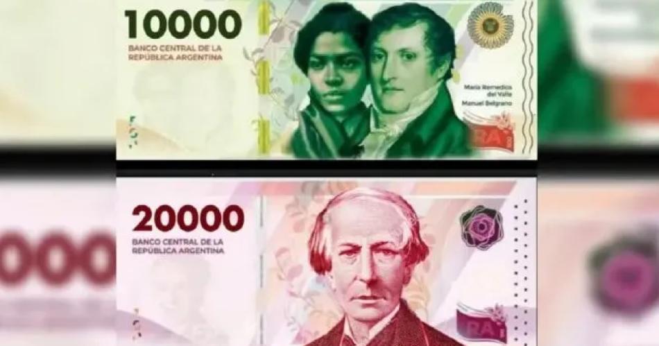 Fecha confirmada- cuaacutendo entran en circulacioacuten los nuevos billetes de 10000 y 20000