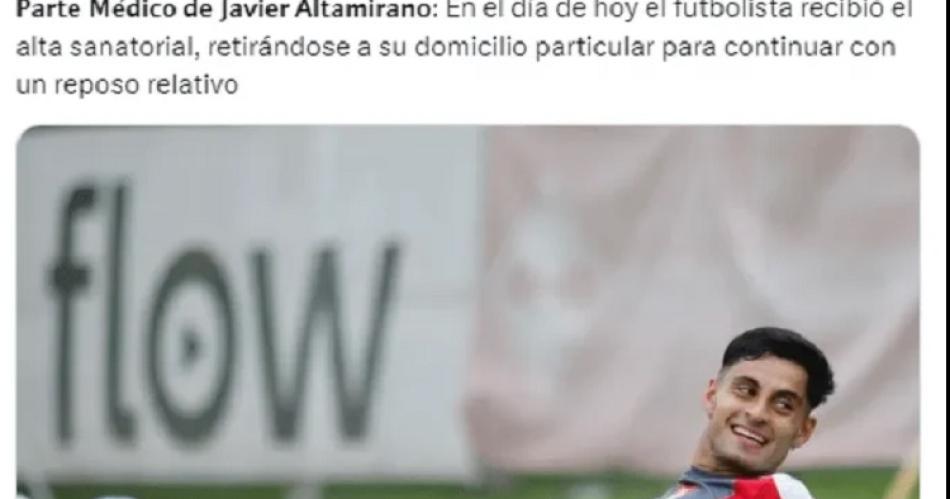 Javier Altamirano recibioacute el alta tras recuperarse de las convulsiones