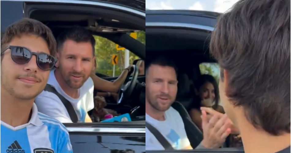 VIDEO Lionel Messi y Antonela se sacaron fotos con hinchas argentinos