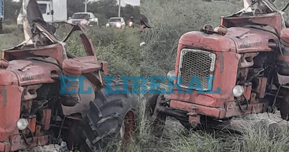 Conmocioacuten cerca de Monte Quemado- un tractor volcoacute y el conductor murioacute aplastado