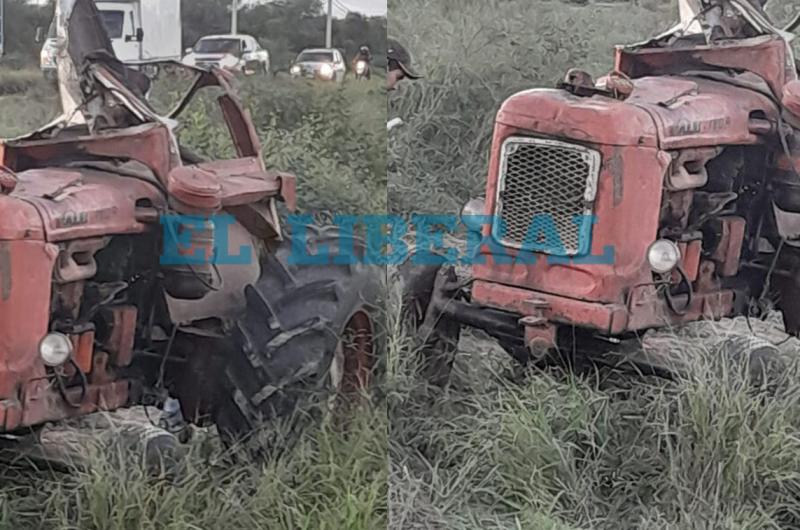 Conmocioacuten cerca de Monte Quemado- un tractor volcoacute y el conductor murioacute aplastado