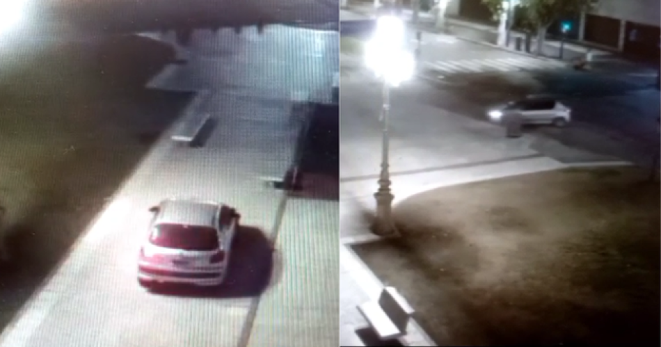 VIDEO Conductor borracho subioacute a una plaza rompioacute su auto y se encerroacute a dormir
