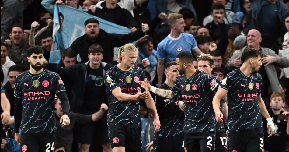 Doblete de Haaland para que el City quede a un paso del tiacutetulo