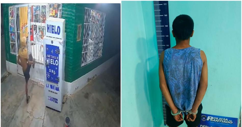 El menor ingresó por una pequeña ventana y robó la recaudación sin embargo fue detenido a las horas (Foto- captura de video Policía de la Provincia)