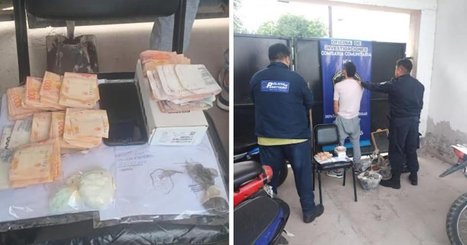 Encuentran drogas y una importante suma de dinero en un amplio allanamiento en el Barrio Borges