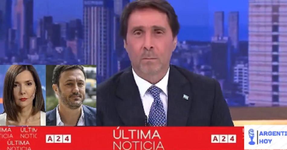 Foto captura del video durante el programa de Eduardo Feinmann