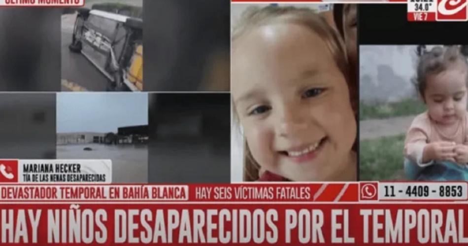 El desesperado pedido que hacen los familiares de las menores Foto captura del material televisivo