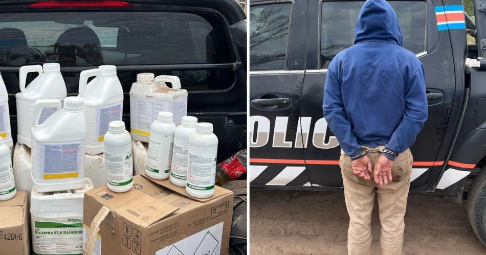 Avances en la investigacioacuten por el millonario robo de agroquiacutemicos- dos detenidos y secuestro de mercaderiacutea