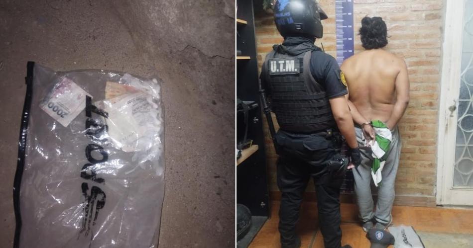 Amplio operativo en La Banda- agredieron a la policiacutea y aprehendieron a un hombre con cocaiacutena