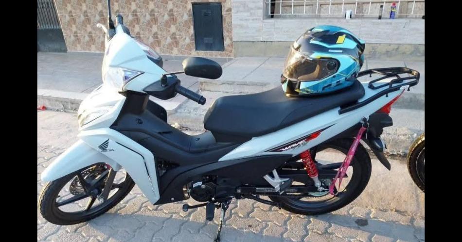 La motocicleta que le robaron a la joven