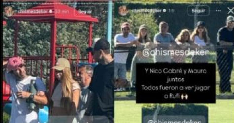 Icardi y la China en un partido con Nico Cabreacute y su novia