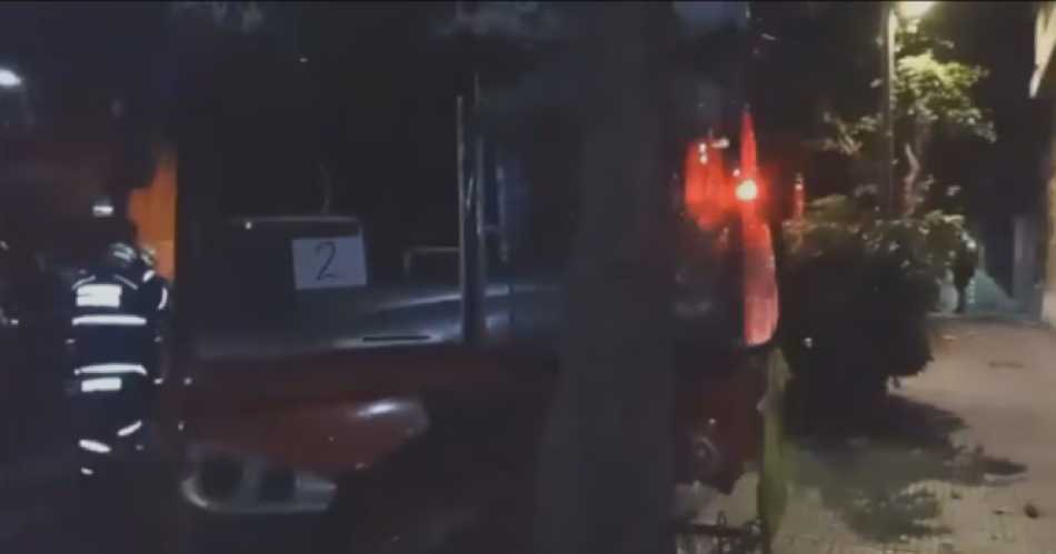 Un colectivo se quedó sin frenos y chocó contra un rbol- hay 35 heridos