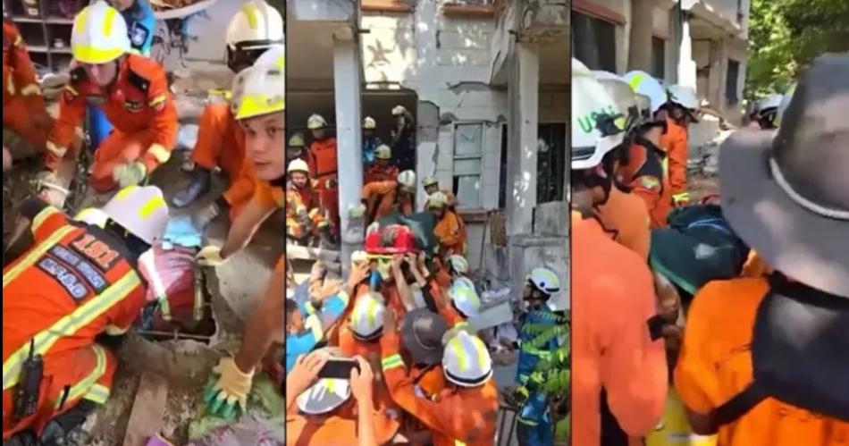 Rescataron a ocho personas y los muertos en Myanmar son 2719