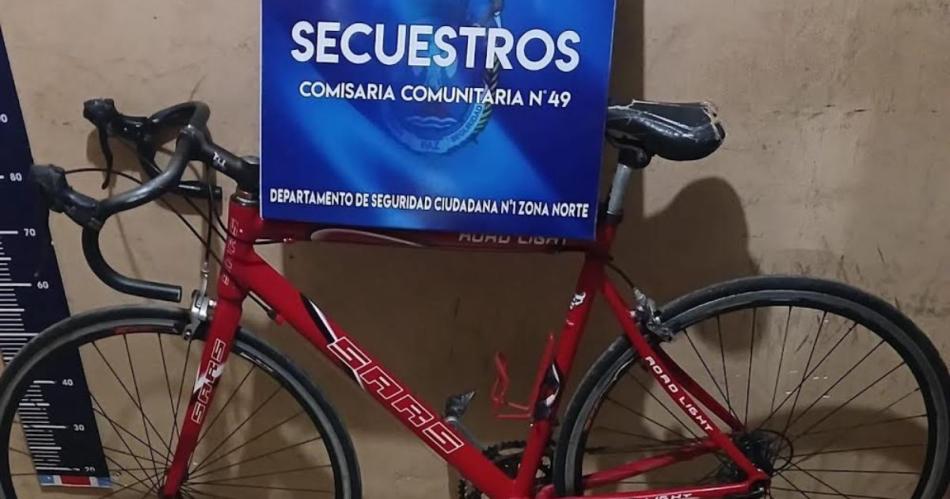 La bicicleta fue recuperada por la policía
