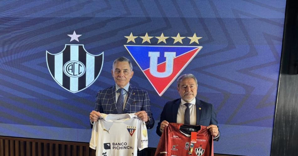 Almuerzo de camaradería entre presidentes de Central Córdoba y Liga de Quito