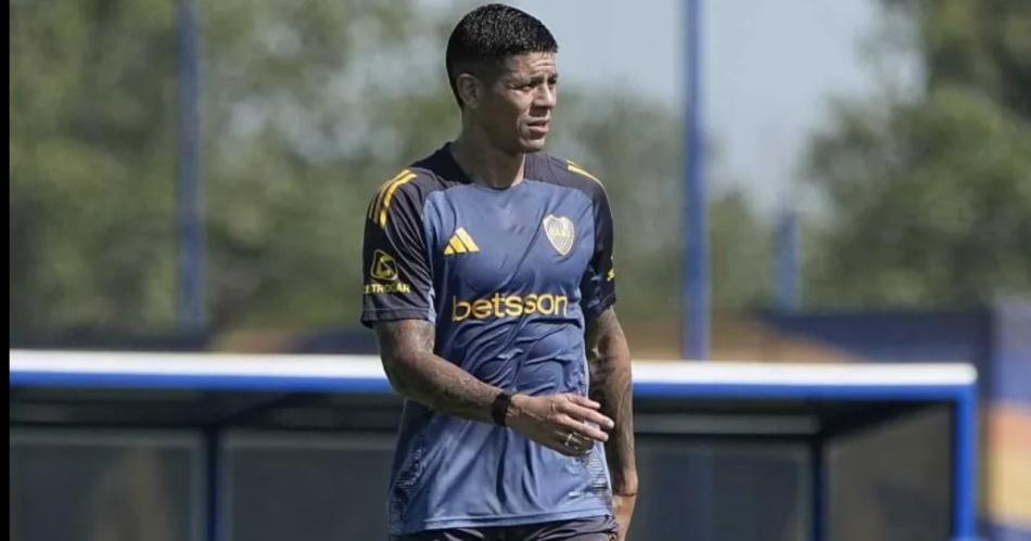 Marcos Rojo sufrió una molestia física y no pudo completar el entrenamiento de este jueves