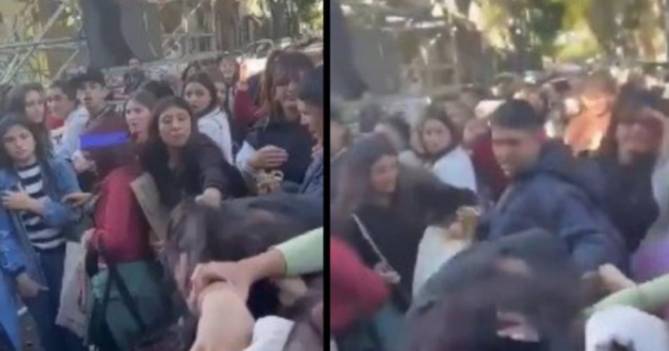 Las Tinistas a las piñas- un grupo de fans de Tini Stoessel protagonizaron una pelea Foto captura del video viral