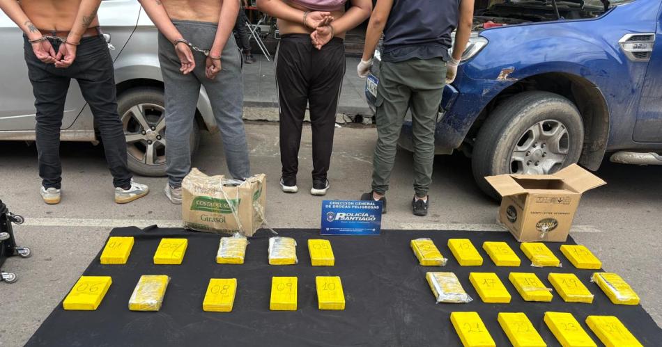 Policiacutea detenido con 34 kg de cocaiacutena valuada en 30000000
