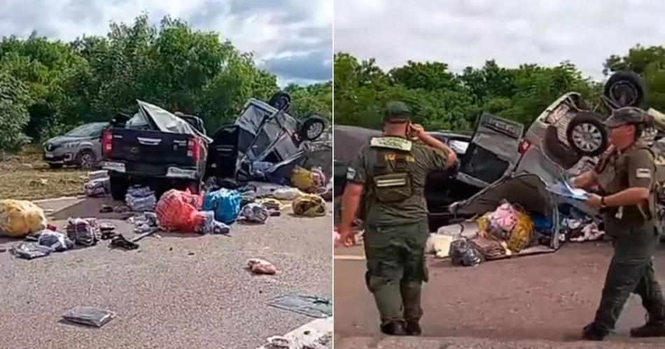 DAÑOS TOTALES Las im�genes muestran el estado en el que quedaron los vehículos involucrados en el siniestro vial