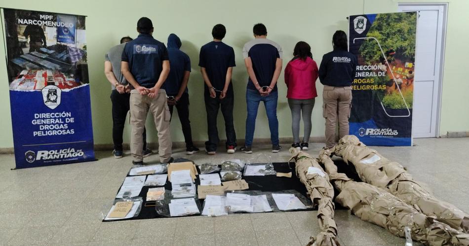 Capturan a cinco dealers santiagueños que operaban por Telegram (Foto- Policía de la Provincia)