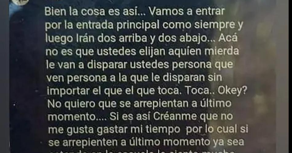 Las im�genes se filtraron por los padres de los estudiantes y de acuerdo a ese primer paso la Justicia logró intervenir