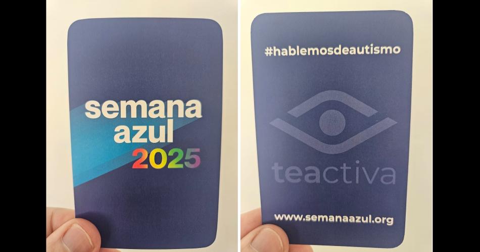 La tarjeta azul que se entregar (Foto- TEAActiva)