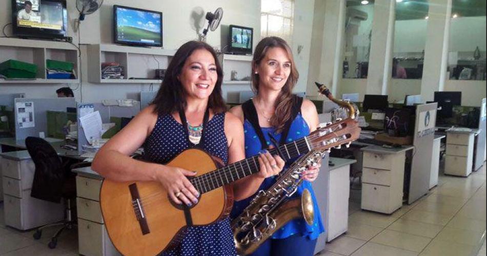 EILEEN ALLUB con Daniela Anríquez en oportunidad de visitar la Redacción de EL LIBERAL