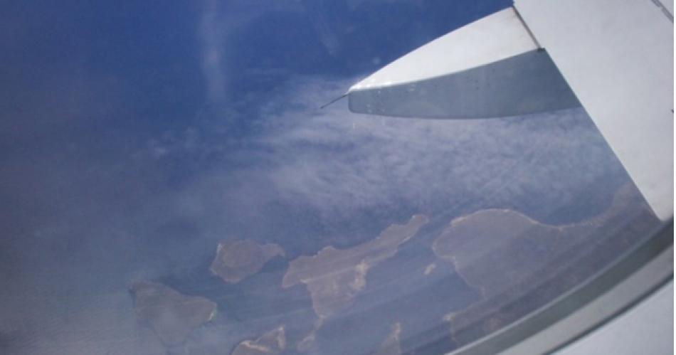  Primera vista de las islas desde el avión